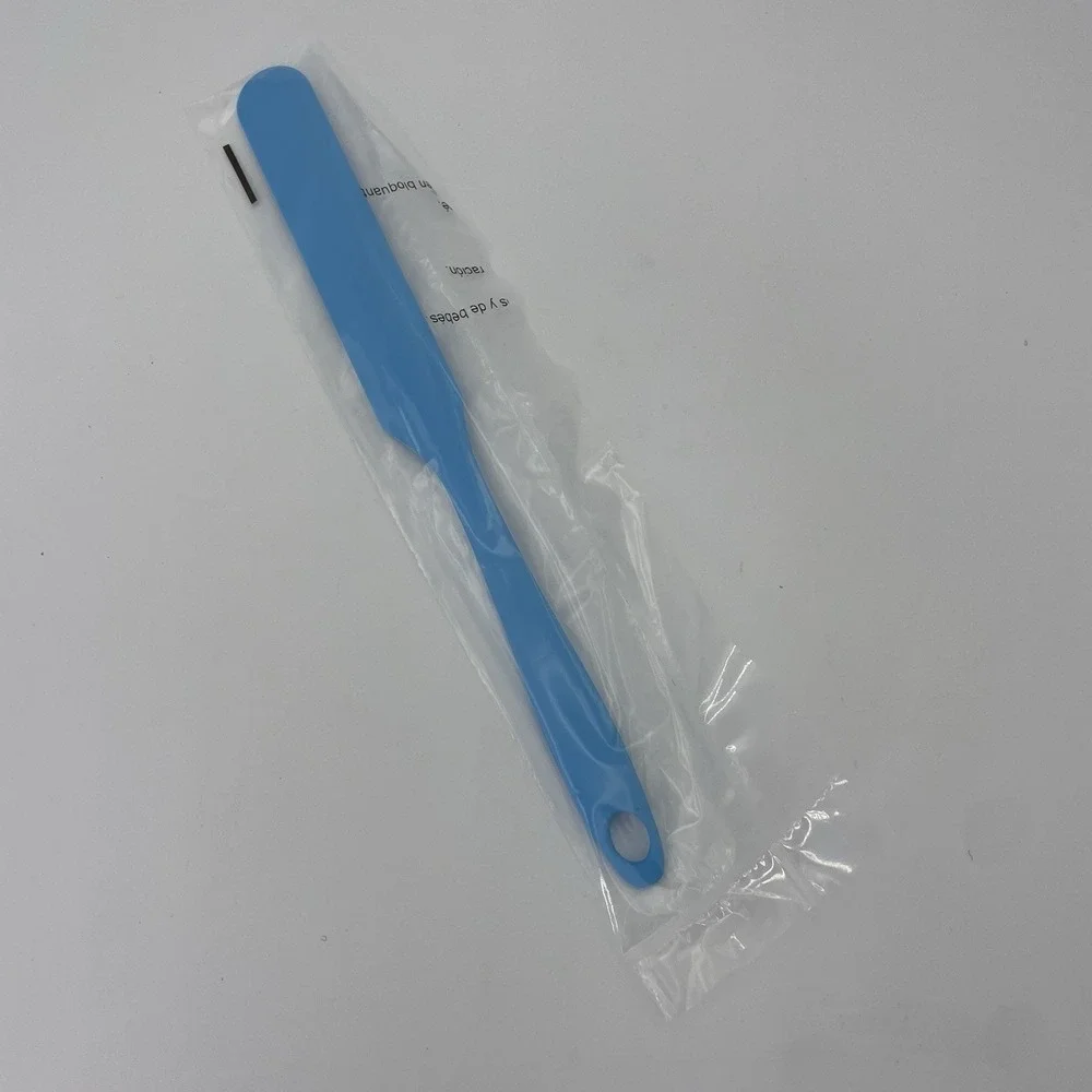 Blue Silicone Spatula Cake Icing Frosting Spreader Kitchen Bowl Jar Scraper
